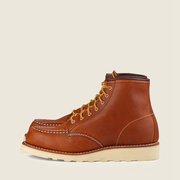 Red Wing Womens 6-inch Classic Moc - Short Legacy Leather - Heritage Boots Brown - 4358IETLD